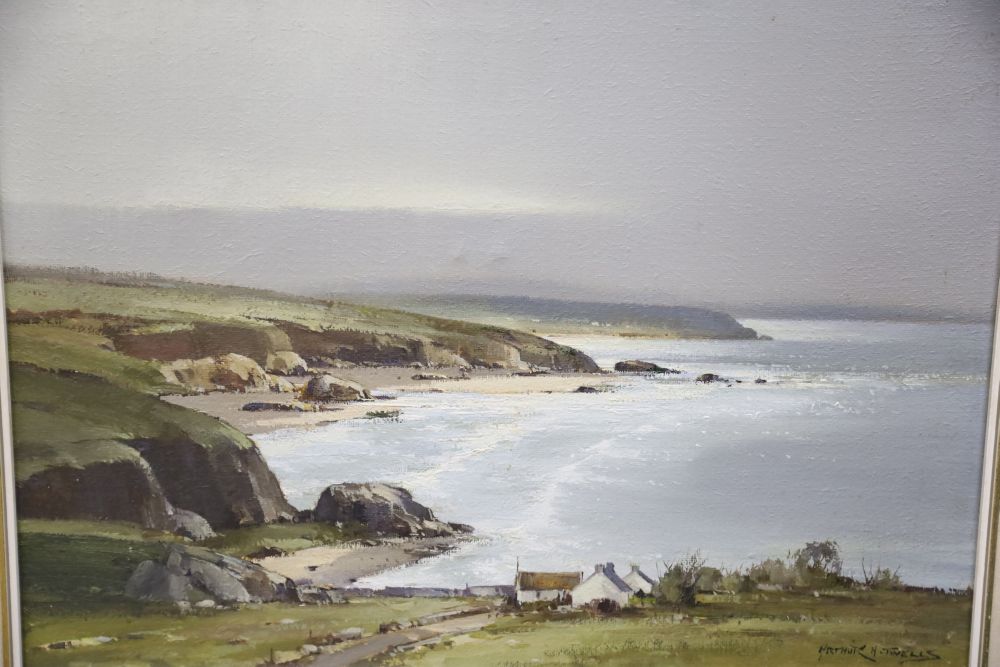 Arthur H Twells (Irish, 1921-1996), oil on canvas, Swilly from Dunree, County Donegal, signed, 39 x 54cm